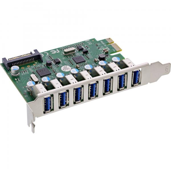 Inline Schnittstellenkarte - 7x UsB-A 3.2 Gen.1 - Pcie - Sata Strom - Vl805