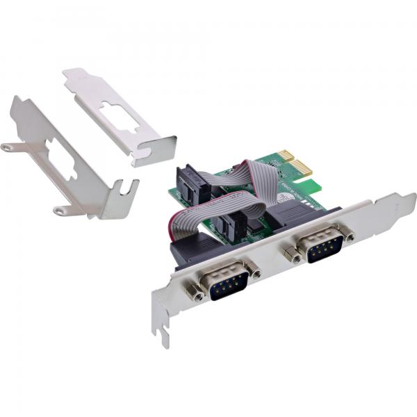 Inline Schnittstellenkarte - 2x Seriell RS-232 - Pcie - Ax99100 - LoW-Profile