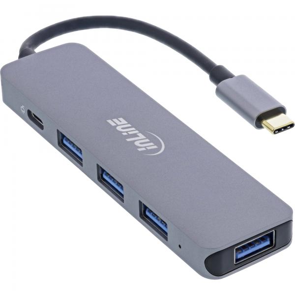 Inline Usb 3.2 UsB-C Multi Hub (4x UsB-A 5gb/s + UsB-C (data/pd 87w)