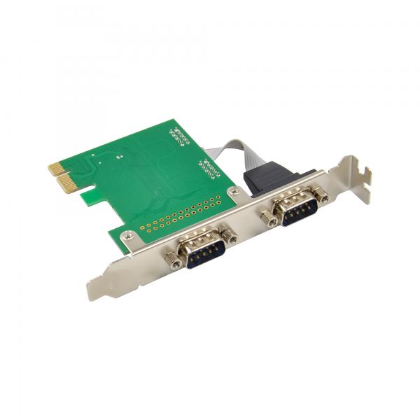 Inline Schnittstellenkarte - 2x Seriell RS-232 - Pcie - Ax99100 - LoW-Profile - Image 4