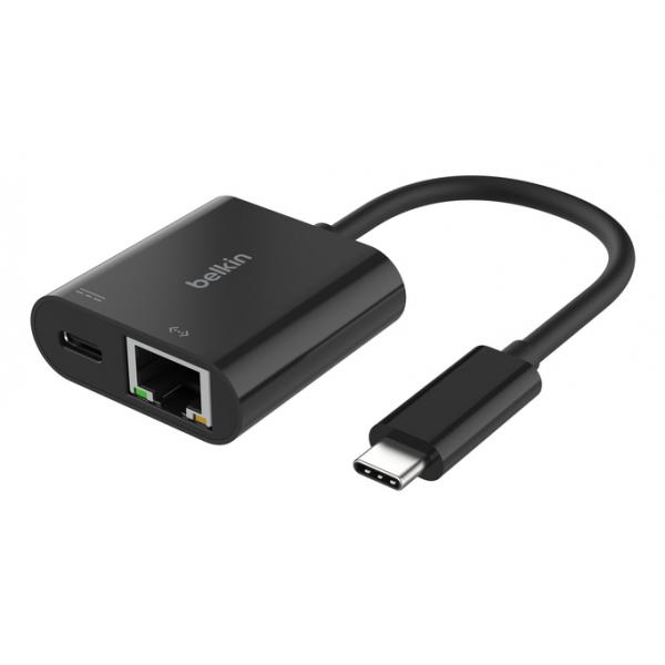 Adattatore Di Rete Belkin - UsB-C - Gigabit Ethernet X 1 + UsB-C (solo Alimentatore)