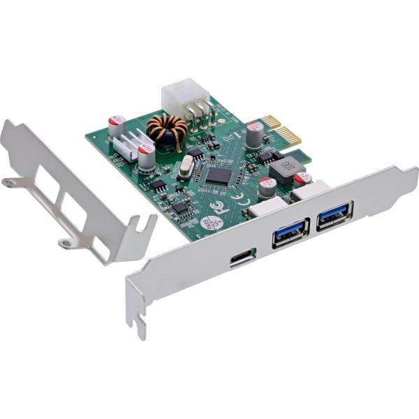Inline Schnittstellenkarte - 2x UsB-A - 1x UsB-C 3.2 Gen.1 - Pcie - Pd3.0 - 6pol