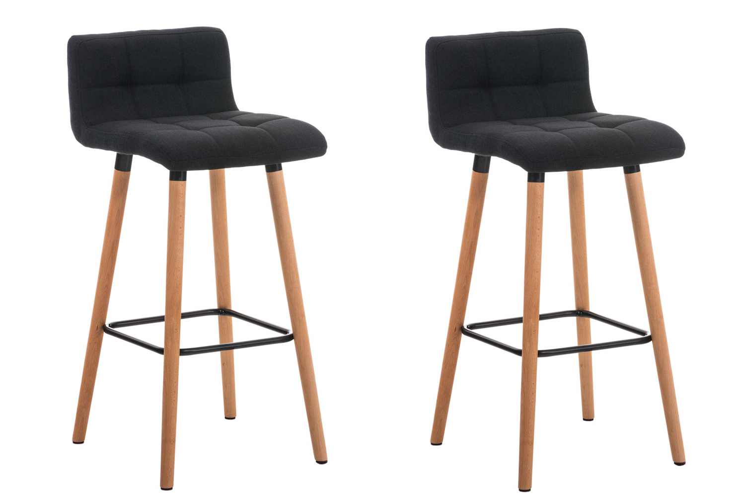 2er Set Barhocker Lincoln Stoff Natura