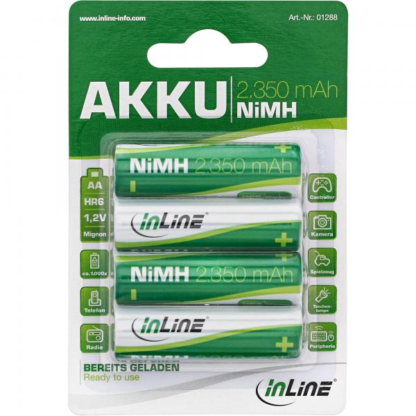 Inline NimH-Akku - Mignon (aa) - 2350mah - Im 4er Blister