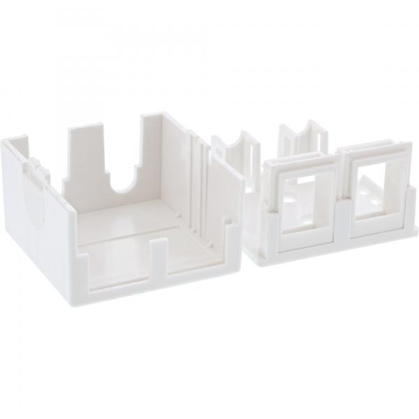 Inline Anschlussdose Aufputz Für 2x Keystone Rj45 Buchse - Weiß - Image 3