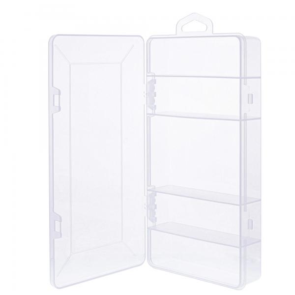 Inline Kleinteilebox - 5 Fächer - Abmessungen: 206x107x33mm - Transparent