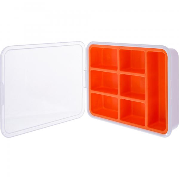 Inline Kleinteilebox - 7 Fächer - Abmessungen: 180x140x40mm - Orange