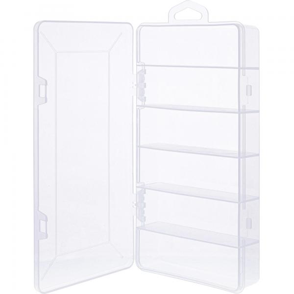 Inline Kleinteilebox - 6 Fächer - Abmessungen: 206x107x33mm - Transparent
