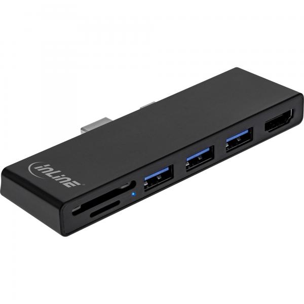 Inline Multihub - Surface Pro 4/5/6 - 3x UsB-A 3.2 Buchse - Hdmi 4k - Cardreader