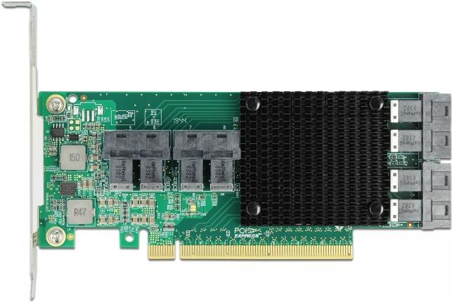 Delock Pci Express X16 Card To 8 X Internal SfF-8643 Nvme - SpeicheR-Controller - Sas LoW-Profile - 32 Gbit/s - Pcie 3.0 X16 (90504)