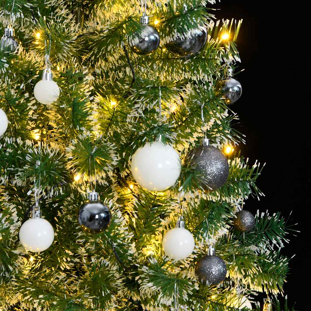 Albero Di Natale Artificiale Con 300 Led Palline E Neve 240 cm - Image 3