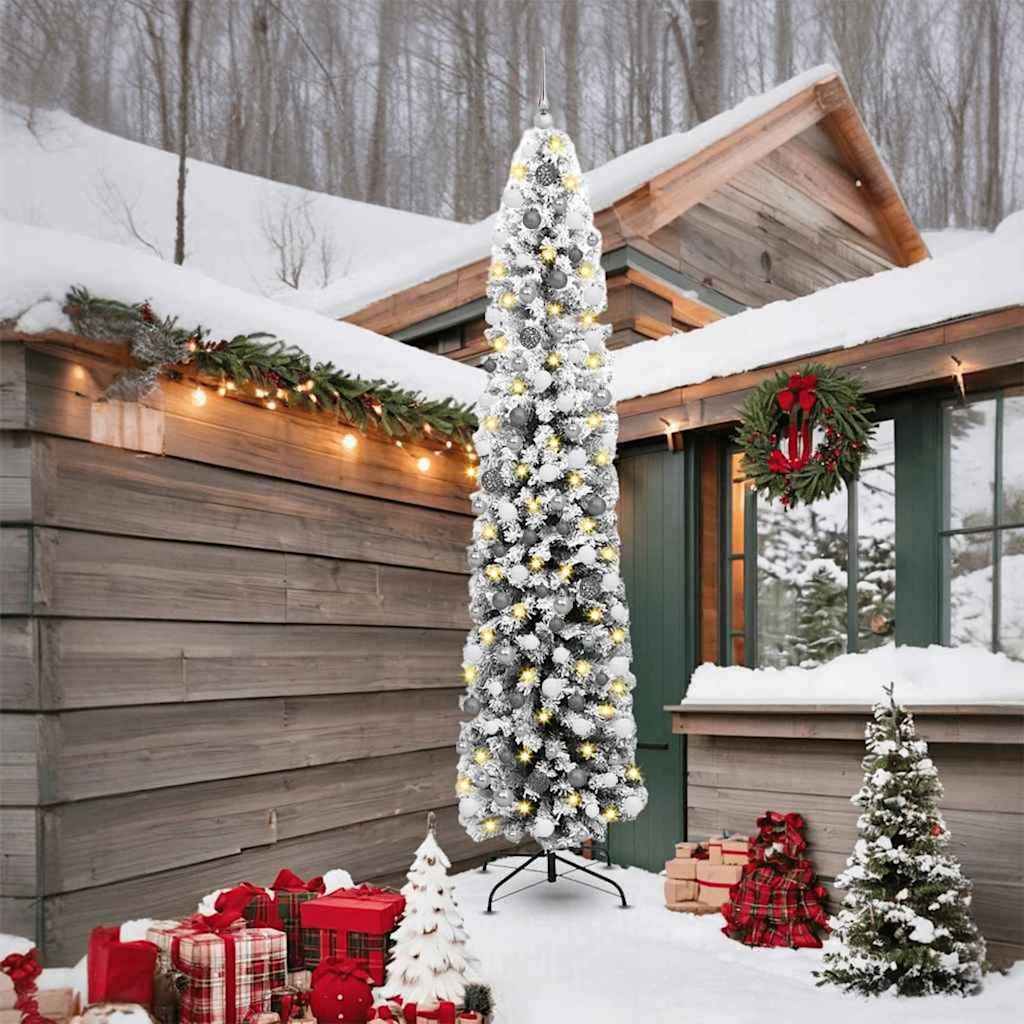 Albero Di Natale Artificiale Con 300 Led Verde 240 cm