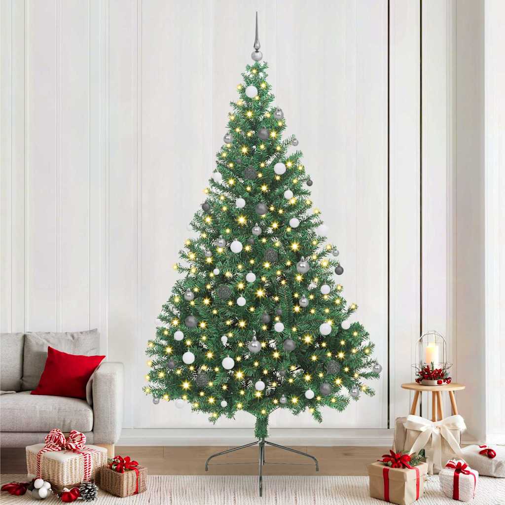 Albero Di Natale Artificiale Con Luci Integrate Verde 240 cm