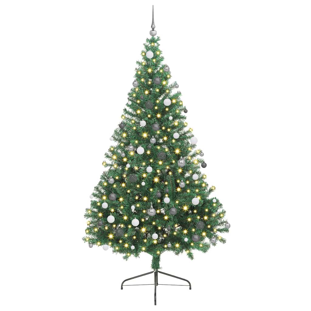 Albero Di Natale Artificiale Con Luci Integrate Verde 240 cm - Image 3