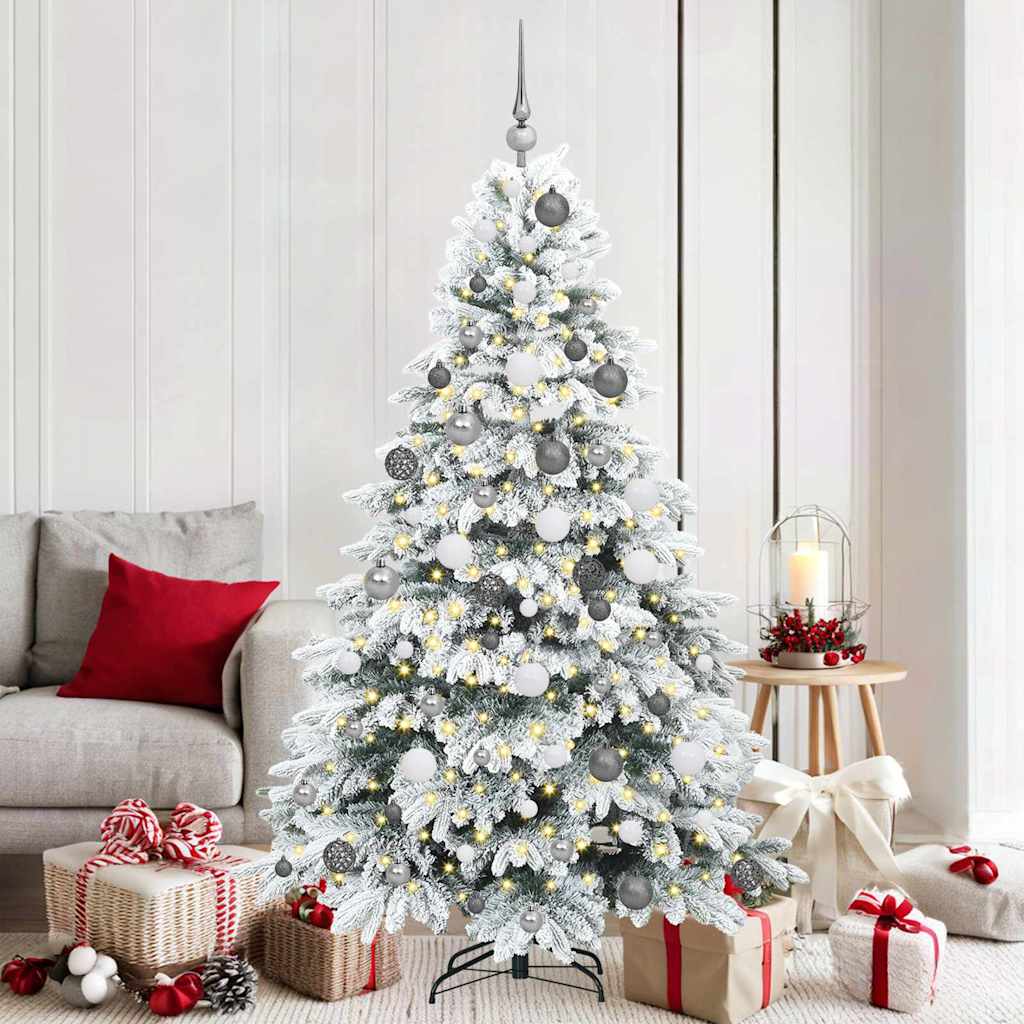 Albero Di Natale Artificiale Con 300 Led Bianco 180 Cm Pe E Pvc