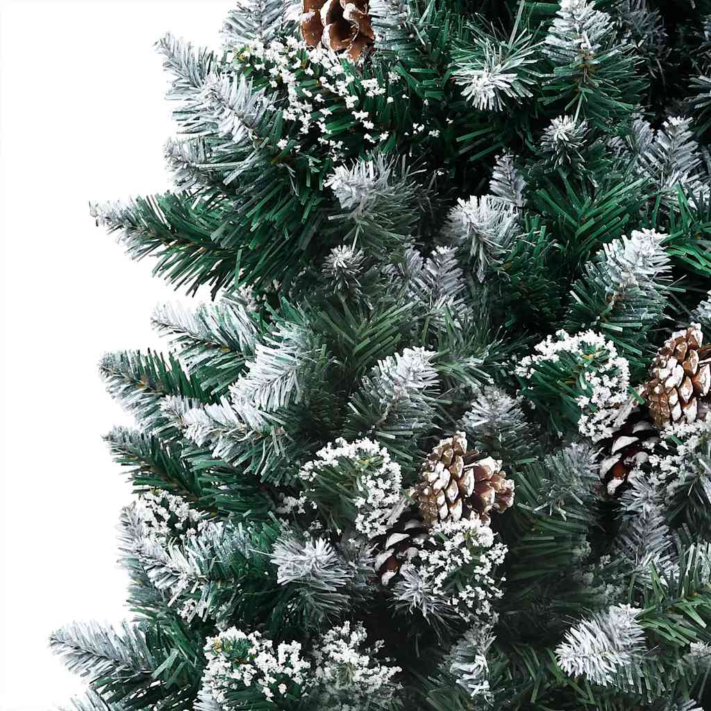 Albero Di Natale Artificiale Con Led E Set Di Palline E Pigne 210 cm