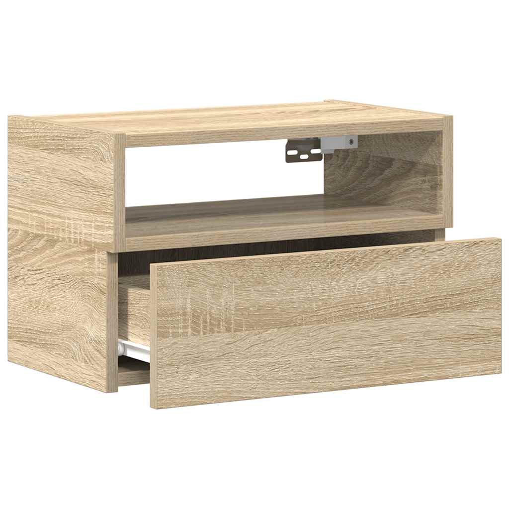 Comodini A Muro 2 Pz Rovere Sonoma 45x26x28,5 cm - Image 4