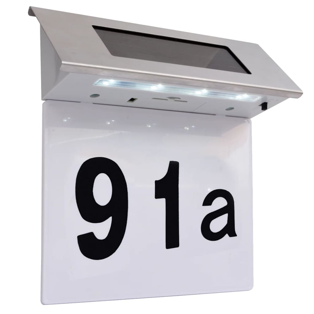 Luce Solare A Led Per Numero Civico In Acciaio Inossidabile