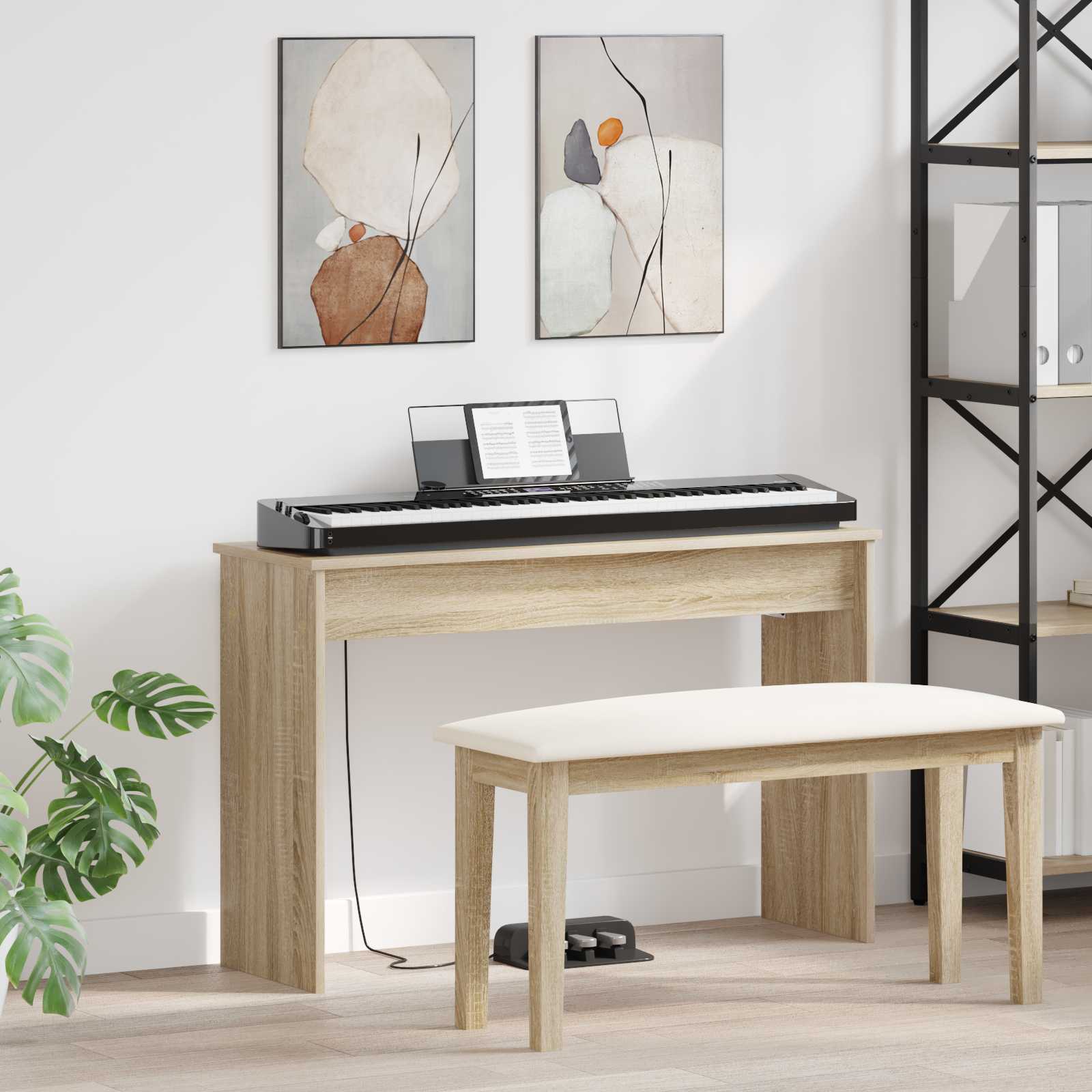 Supporto Per Tastiera Rovere Sonoma 100 X 32 X 64 cm