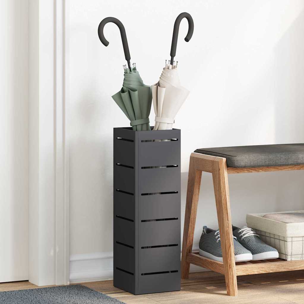 Supporto Per Ombrellone Nero 15,5 X 15,5 X 49 Cm Metallo