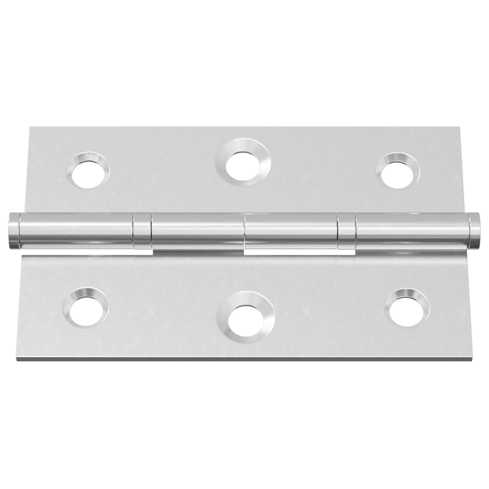 Cerniera Tinta Unita 2 Pcs Argento 58 X 35 X 1 Mm Acciaio - Image 5