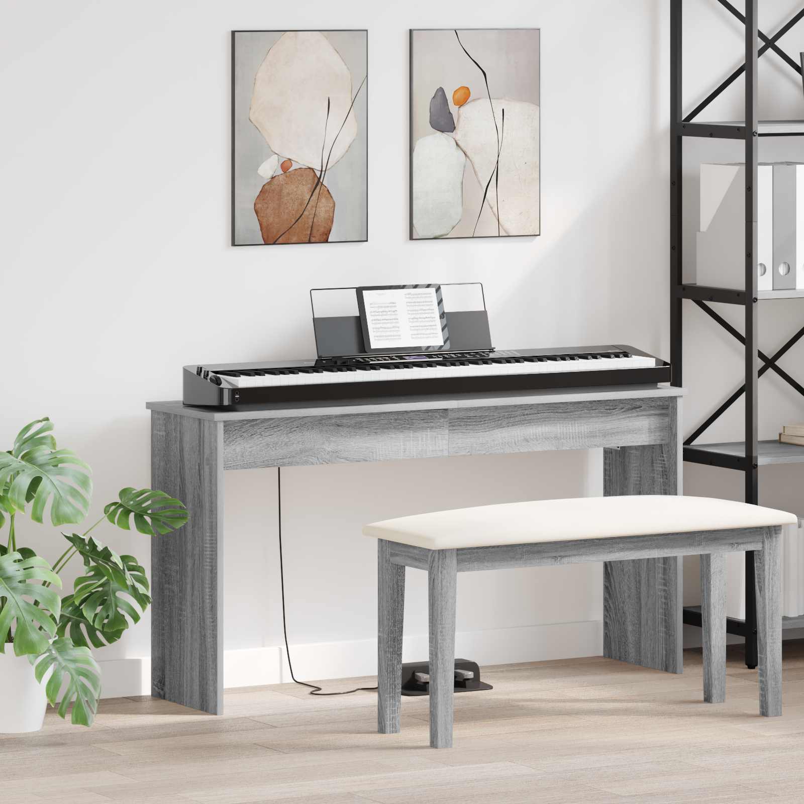 Supporto Per Tastiera Grigio Sonoma 120 X 32 X 64 cm