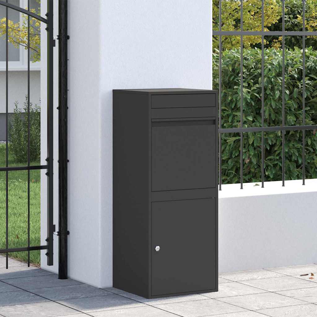 Cassetta Per Pacchi Con Porta Nero 41 X 38 X 103 Cm Acciaio - Image 3