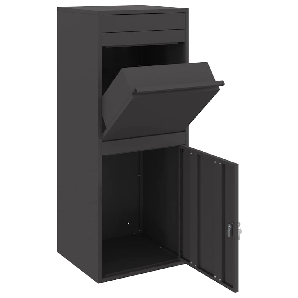 Cassetta Per Pacchi Con Porta Nero 41 X 38 X 103 Cm Acciaio - Image 4