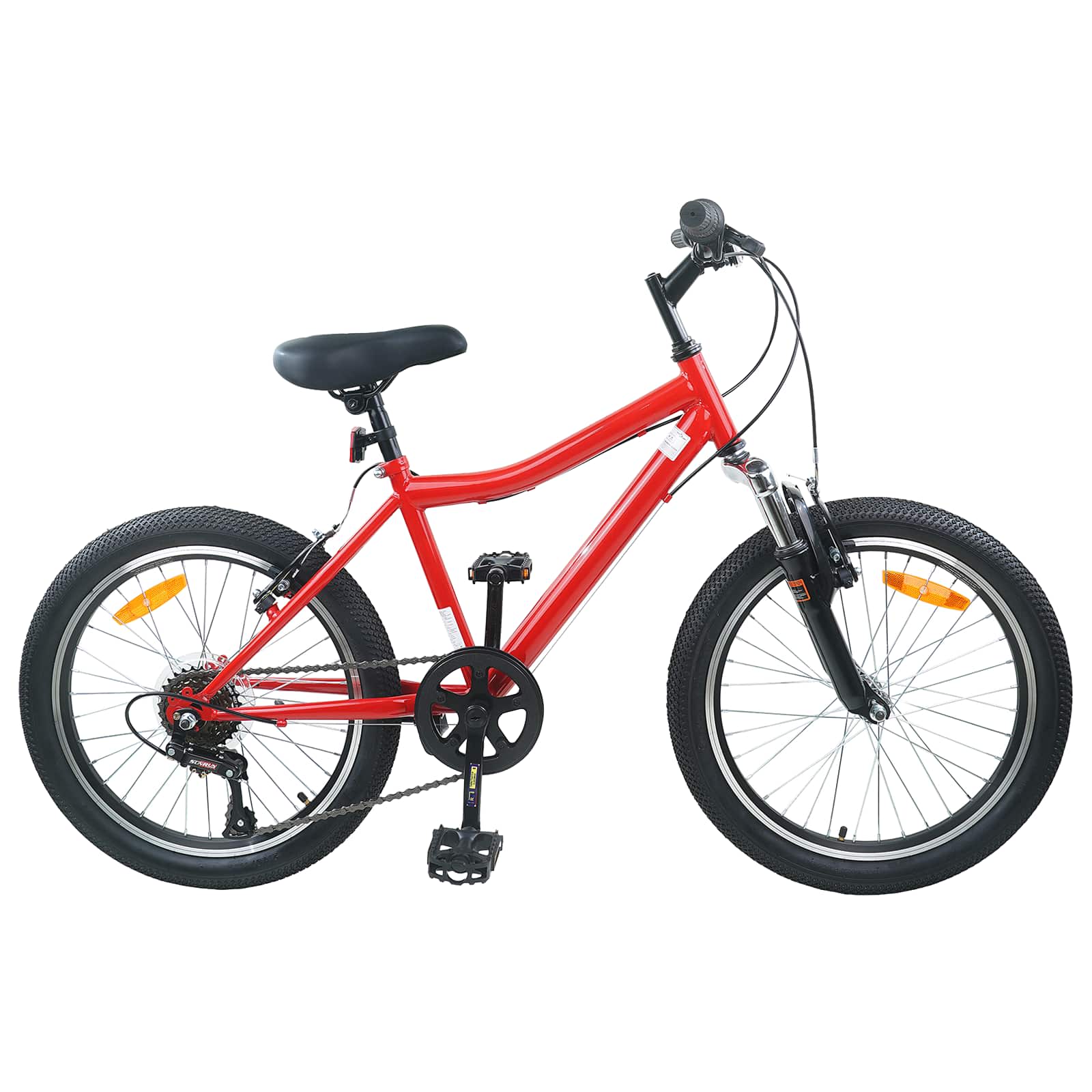 Bicicletta Per Bambini 24 Pollici 6-Speed Per 8-12 Anni Rosso