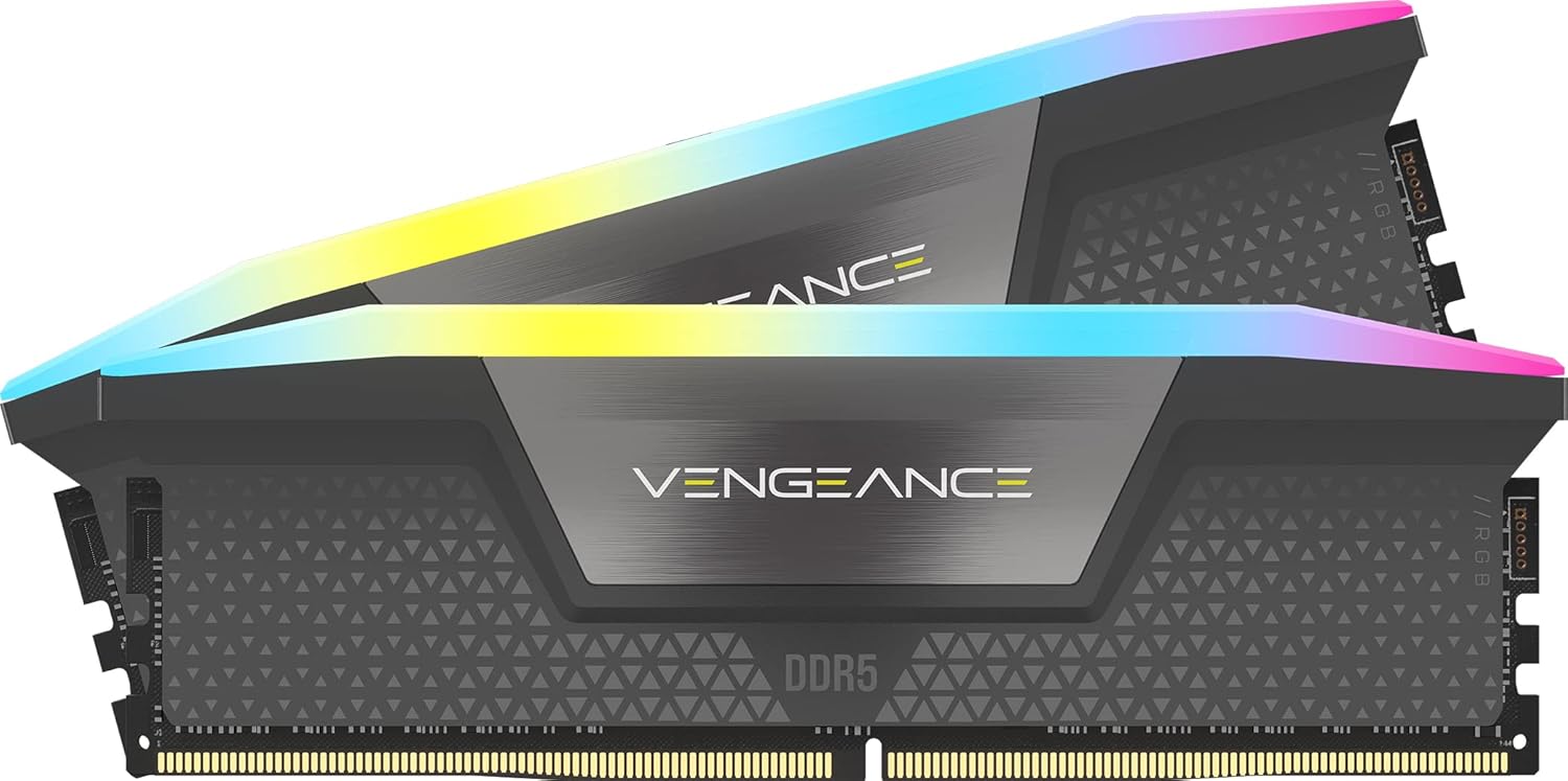 Corsair Vengeance Rgb Ddr5 32gb (2 X 16gb) Ddr5 6000 Cl38-44-44-96 1.35v Intel Xmp  Amd Expo - Grey