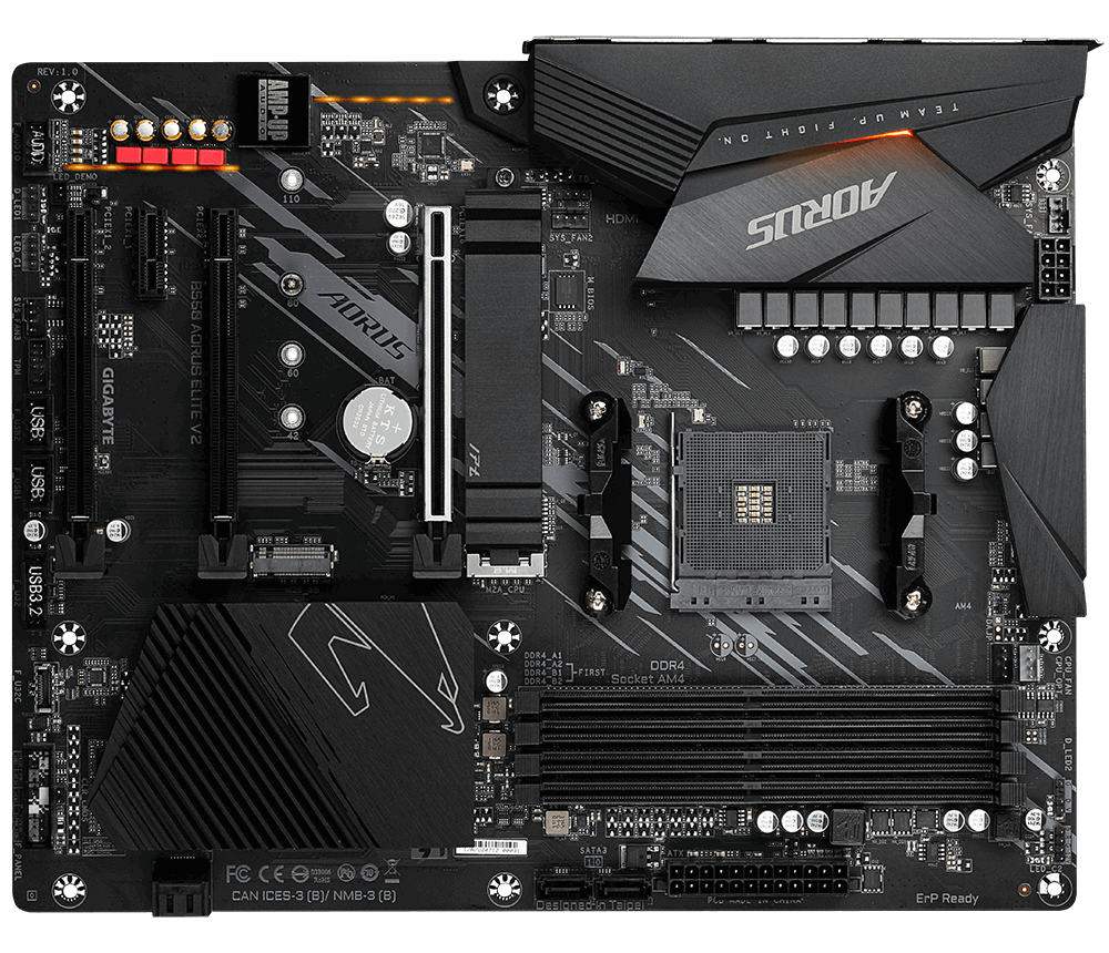 Gigabyte B550 Aorus Elite V2 - 1,0 - Motherboard - Atx - Socket Am4 - Amd B550 Chipsatz - Usb 3,2 Gen 1, Usb 3,2 Gen 2, UsB-C Gen1 - 2,5 Gigabit Lan