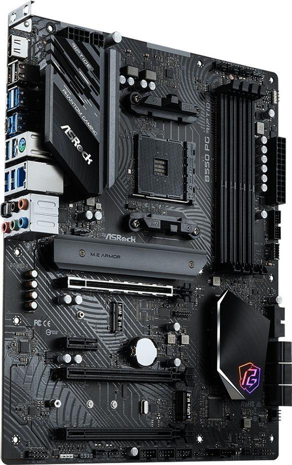 Asrock B550 Pg Riptide - Motherboard - Atx - Socket Am4 - Amd B550 Chipsatz - UsB-C Gen2, Usb 3.2 Gen 1, Usb 3.2 Gen 2 - 2.5 Gigabit Lan - OnboarD-gr