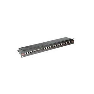 Roline Kat. 6 / Class E 48,30cm (19")-Patchpanel, 24p, Geschirmt, Schwarz (26.11.0361)