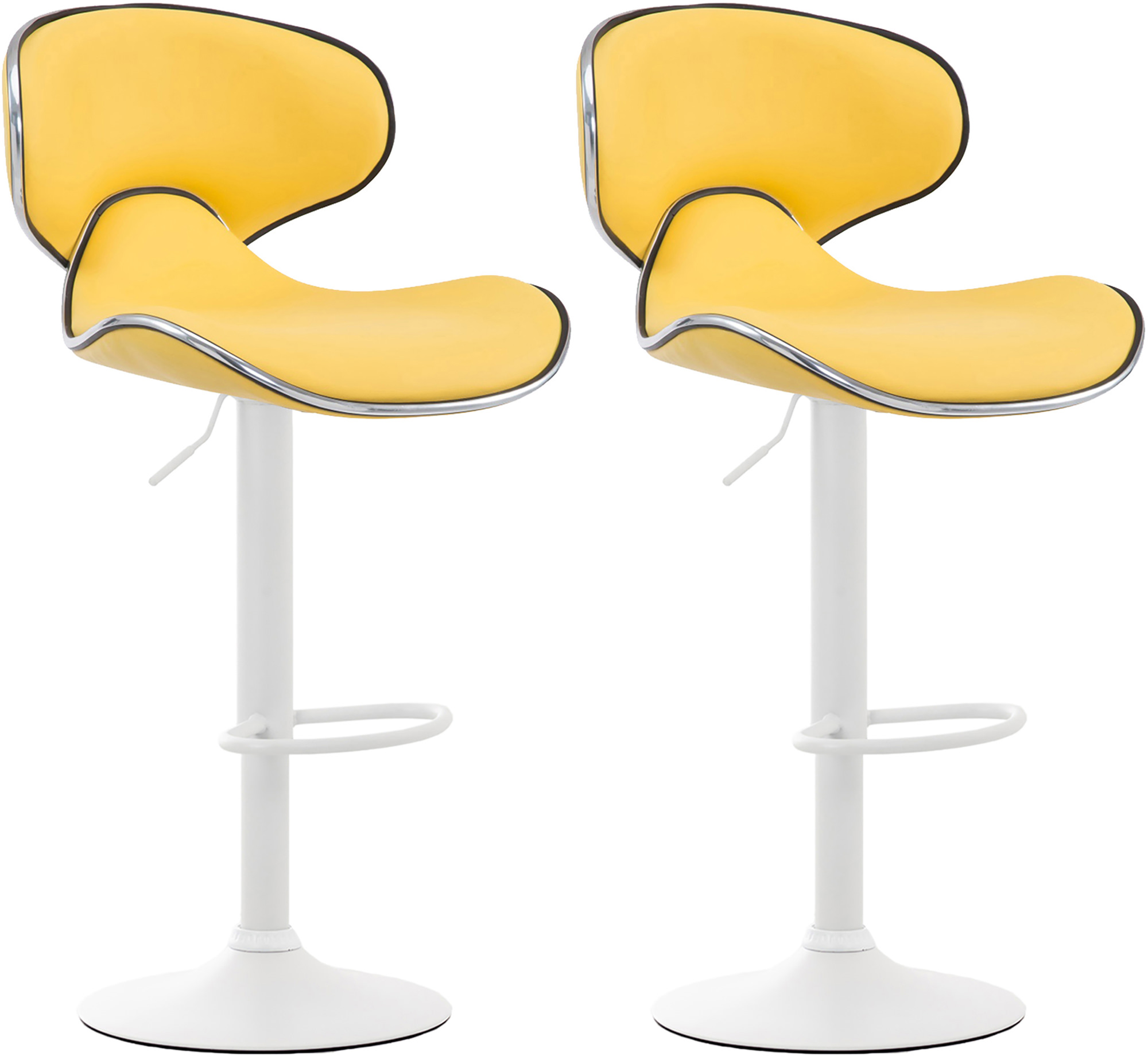 2er Set Barhocker Las Vegas V2 Kunstleder Weiß