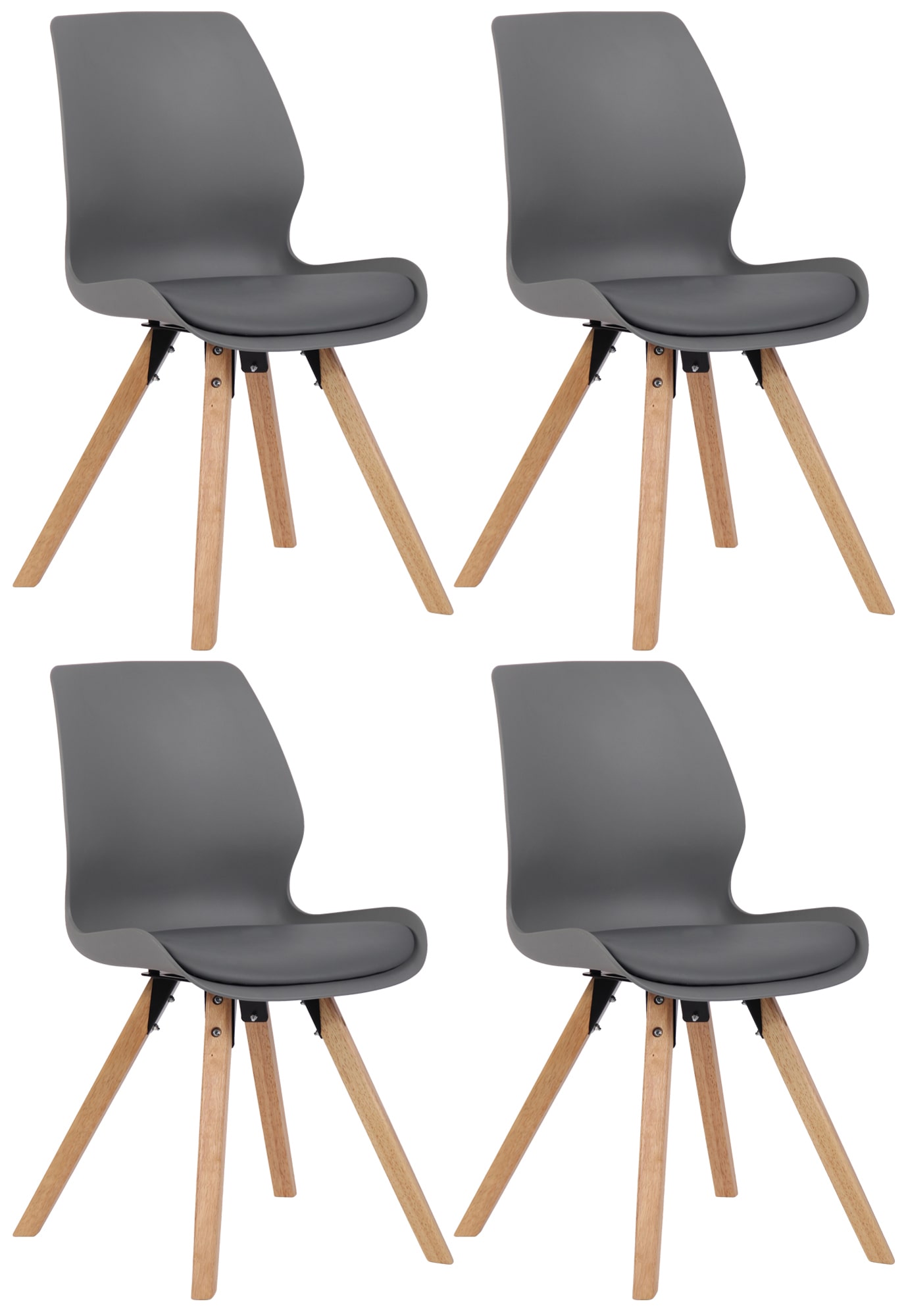 4er Set Stuhl Luna Kunststoff