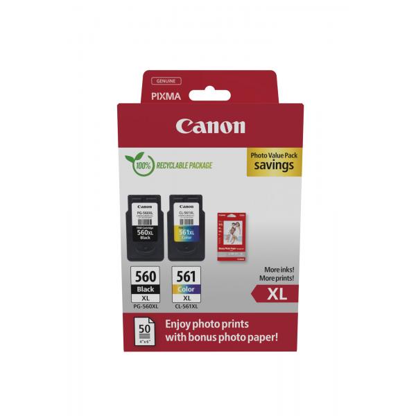Canon 3712c008 Cartuccia D'inchiostro 2 Pz Originale Resa Elevata (xl) Nero, Ciano, Magenta, Giallo