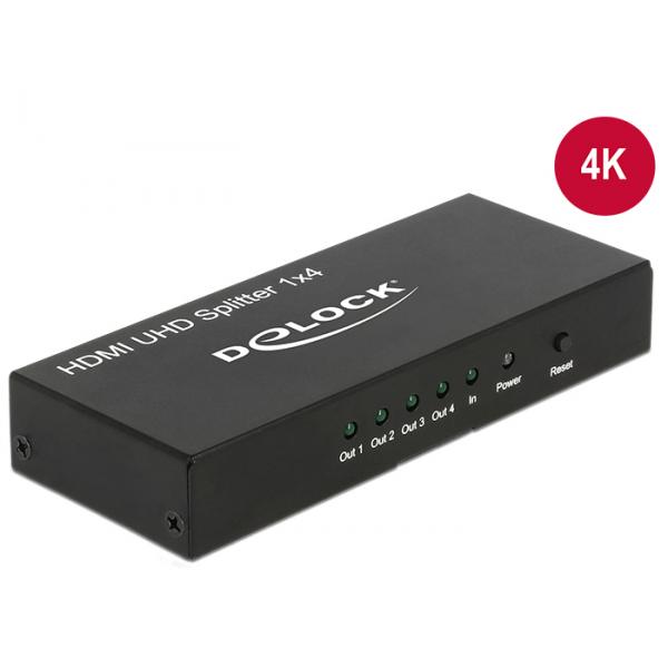 Delock 18684 Ripartitore Video Hdmi 4x Hdmi (delock Hdmi Uhd Splitter 1 X Hdmi In >)