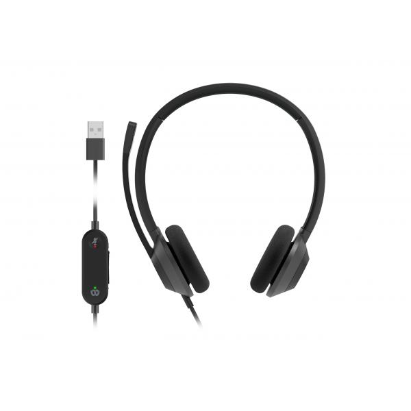 Cisco Headset 322 Auricolare Cablato A Padiglione Ufficio Usb Tipo A Nero (cisco Headset 322 - Cuffie Con Microfono - Over Ear - Cablato - UsB-A - ne