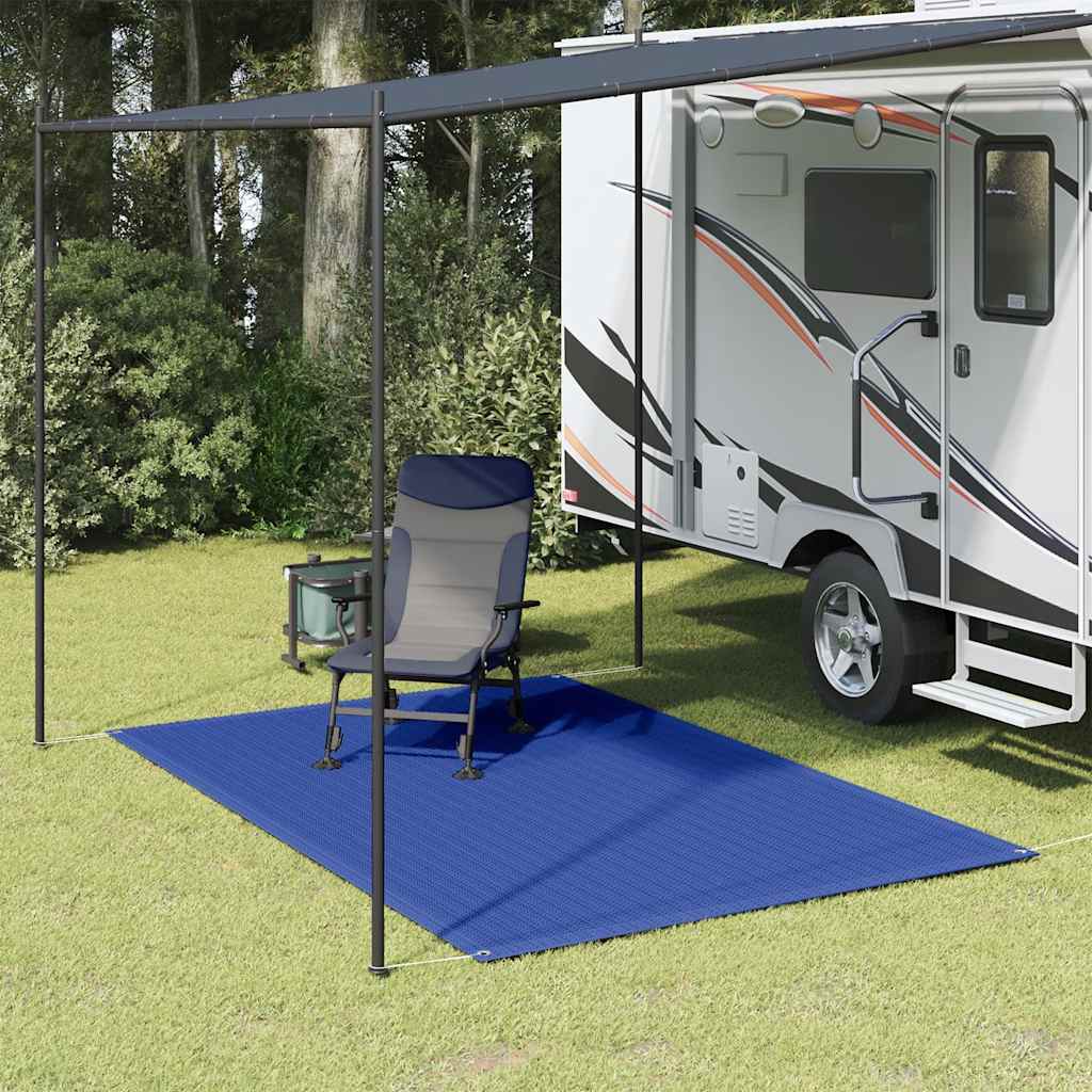 Tappeto Da Tenda 200x300 Cm Blu In Hdpe
