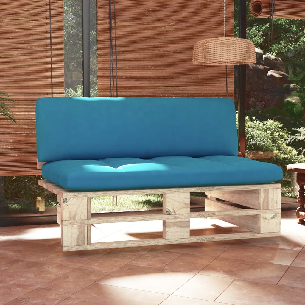 Divano Centrale Giardino Su Pallet In Legno Di Pino Impregnato