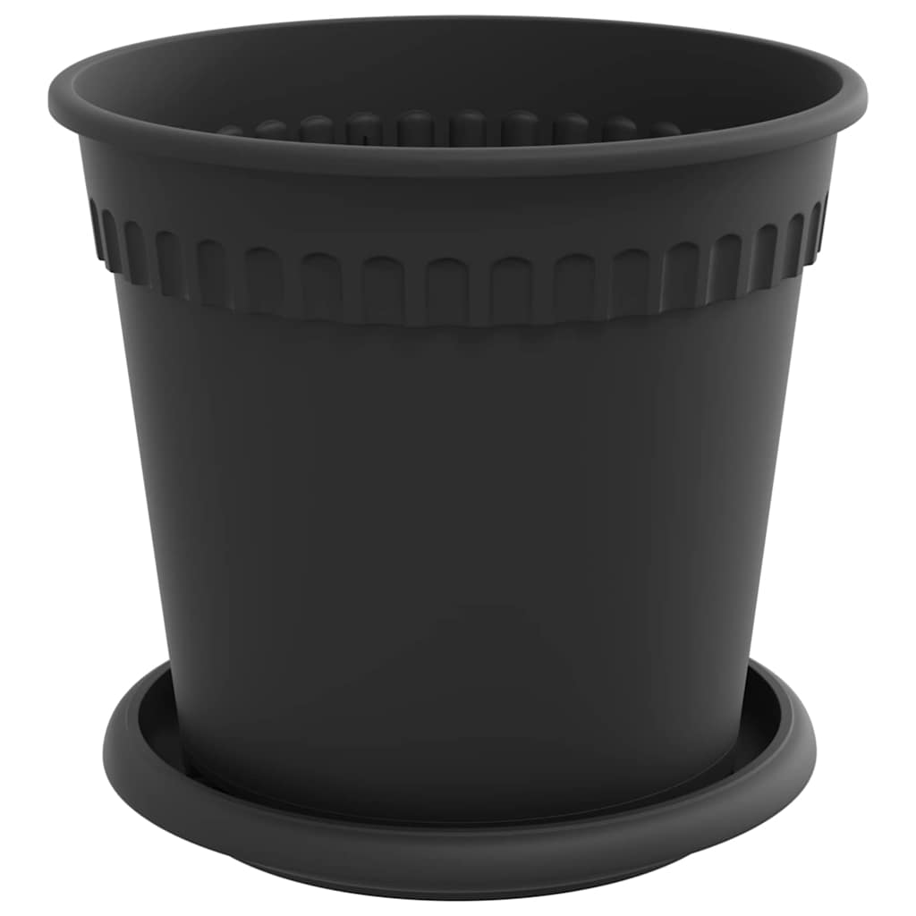 Vasi Per Piante 6 Pcs Nero Ø 17 X 14 Cm Plastica - Image 5
