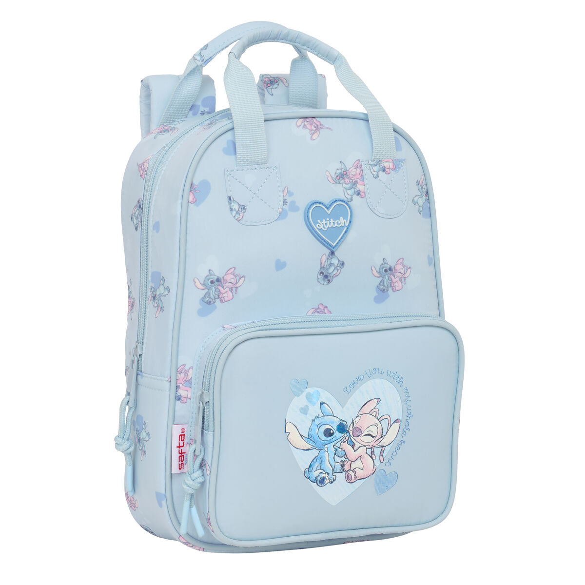 Zaino Scuola Lilo & Stitch Azzurro Chiaro 20 X 28 X 8 cm