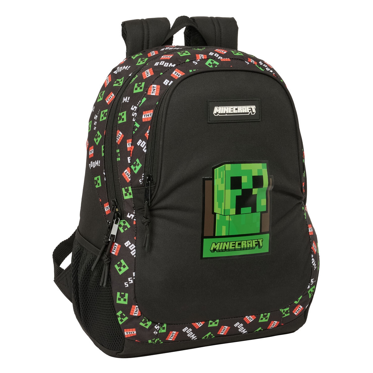 Zaino Scuola Minecraft Nero 32 X 44 X 16 cm