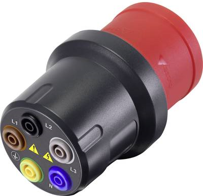 Voltcraft Messadapter [ceE-Stecker 32 A 5polig - Buchse 4 Mm] VmA-3l 32 DunkeL-Grau, Rot (vC-8466260)