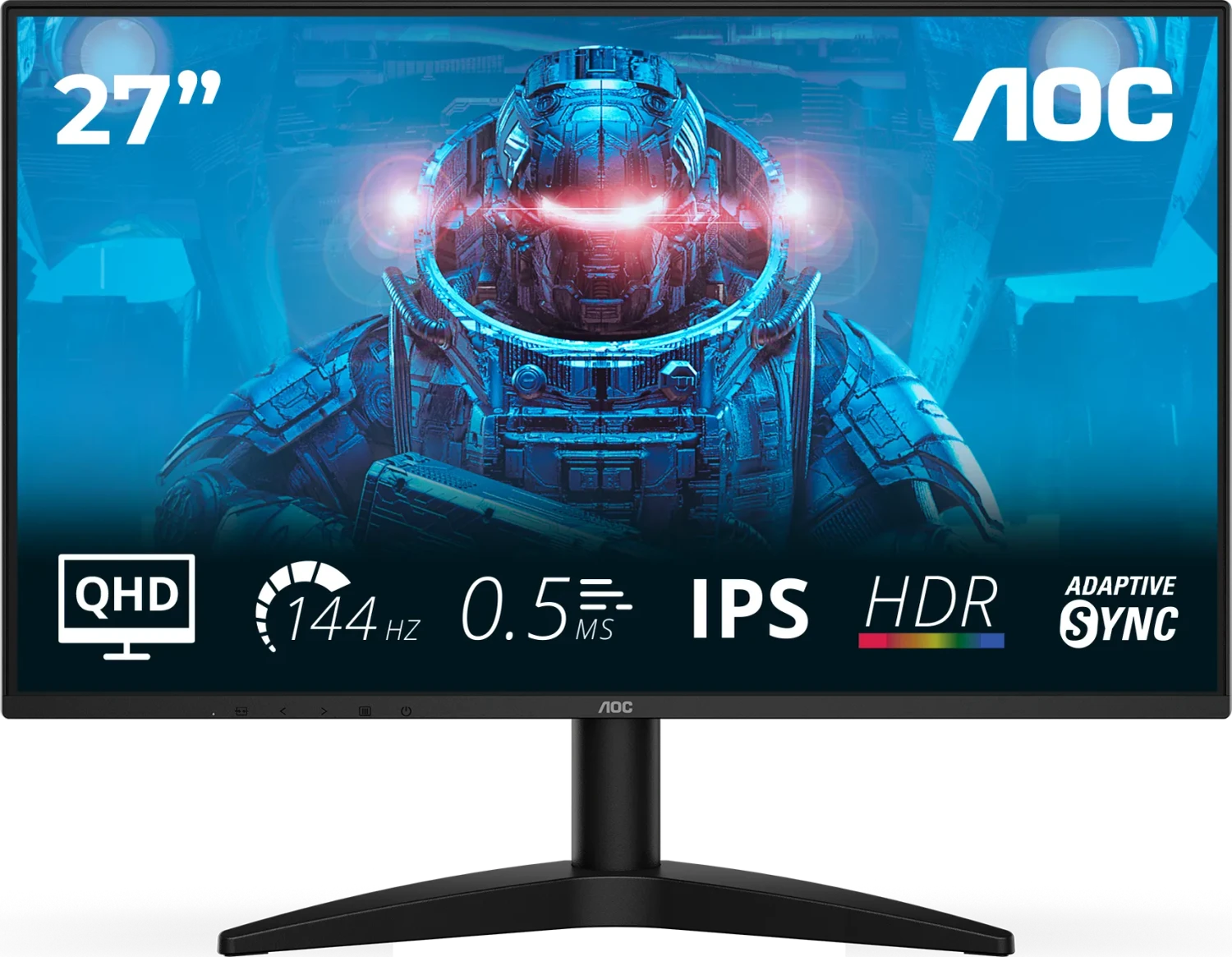 Aoc Q27b36x B36 Series 27" Qhd Ips GaminG-Monitor 144 Hz 0,5 Ms Mprt Hdmi Displayport Schwarz (q27b36x)