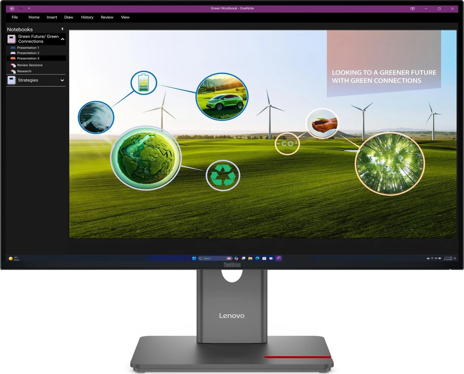 Lenovo Thinkvision P27Q-40 27" Qhd Ips Monitor 2560x1440 120hz Hdr Schwarz (64a7gar6eu)