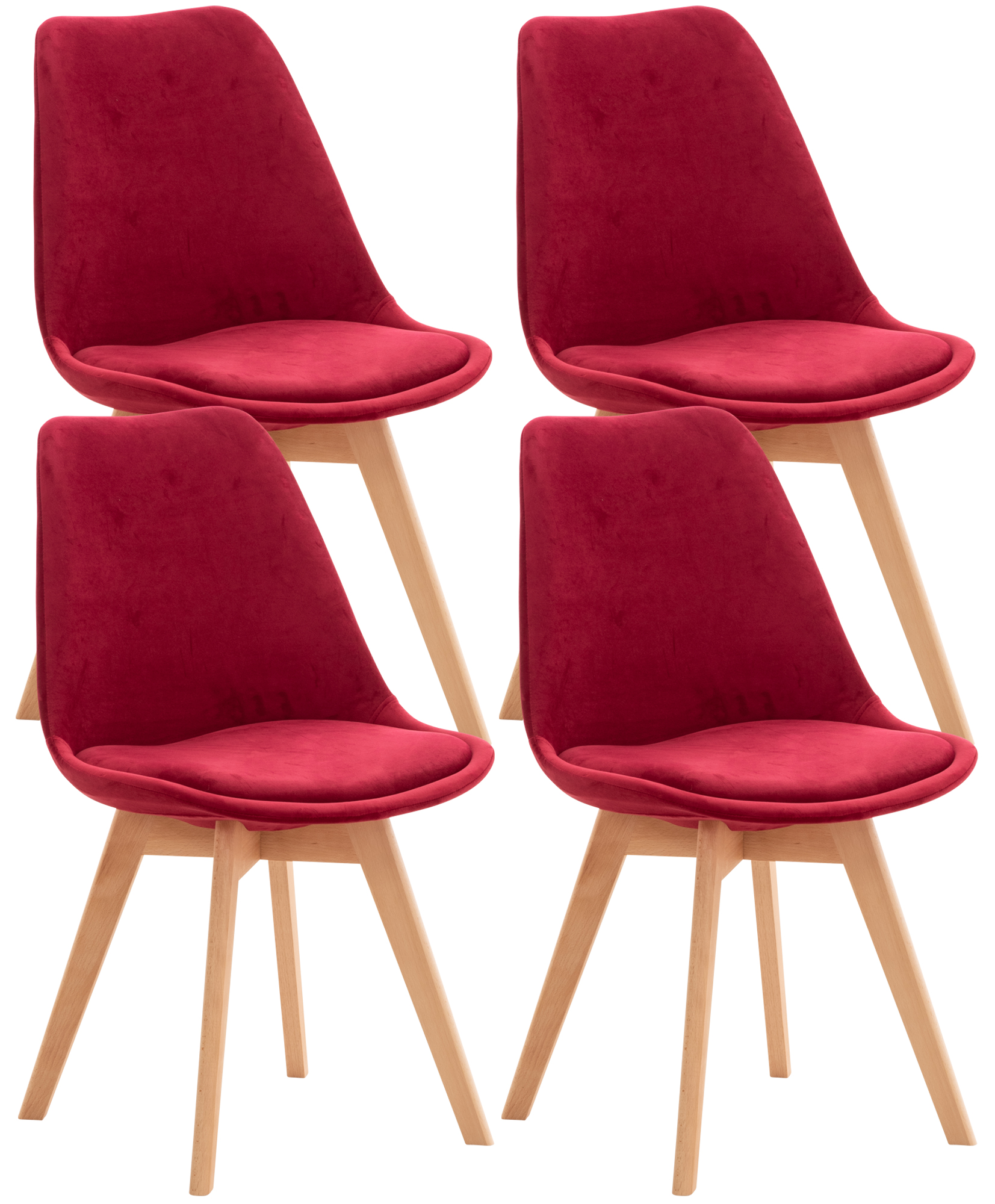 4er Set Stuhl Linares Samt