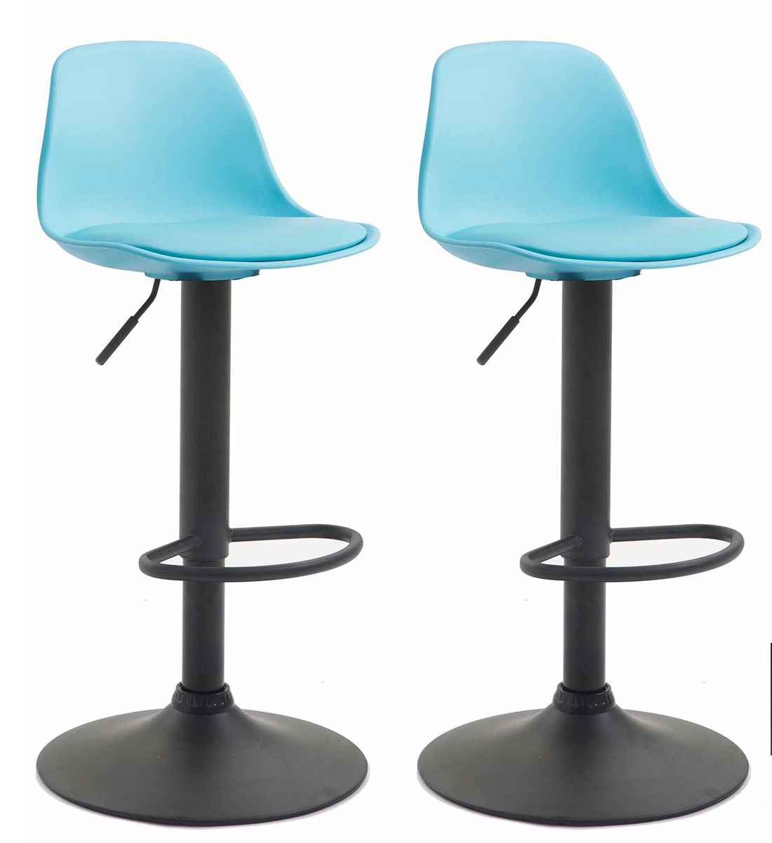 2er Set Barhocker Kiel Kunststoff Schwarz