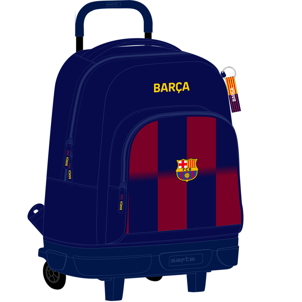 Zaino Scuola F.c. Barcelona Azzurro Rosso Granato 33 X 45 X 22 cm