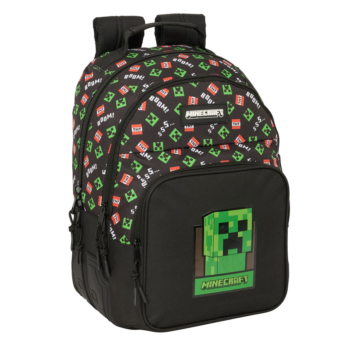 Zaino Scuola Minecraft Nero 32 X 42 X 15 cm